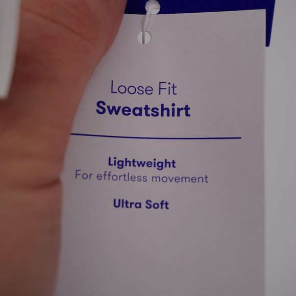 JoyLab NWT Women's Black Super Soft Lightweight Loose Fit Crewneck Sweatshirt XS - Picture 5 of 5